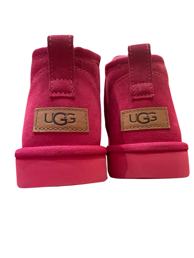 Hot Pink UGG Classic Ultra-Mini Ankle Boot: Size 8