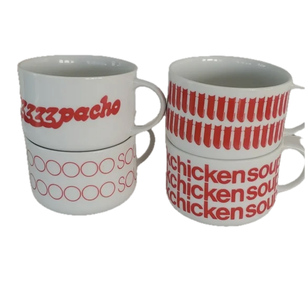 Vintage Taste Setter By Sigma Graphic Gourmet Soup Mugs